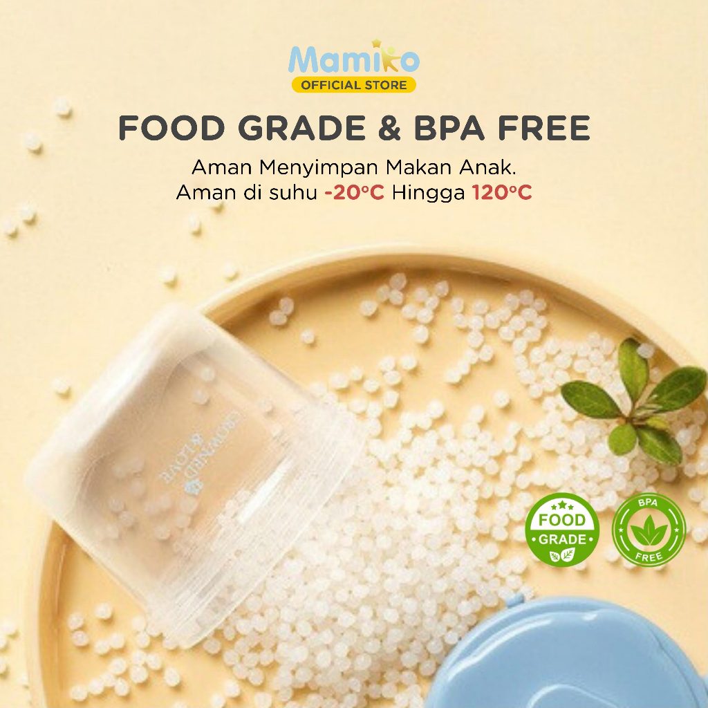 KUB Mamiko Food Container Set 3 Pcs 60ml 120ml 200ml BPA Free Kedap Udara Foto 2
