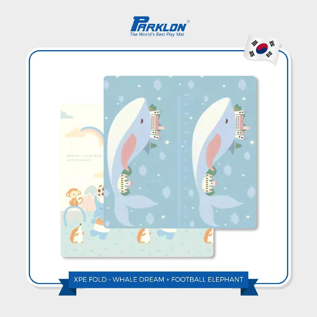 Mamiko x Parklon XPE Foldable Baby Playmat 150x200 cm Tebal Double Side Portable Bag Foto 7