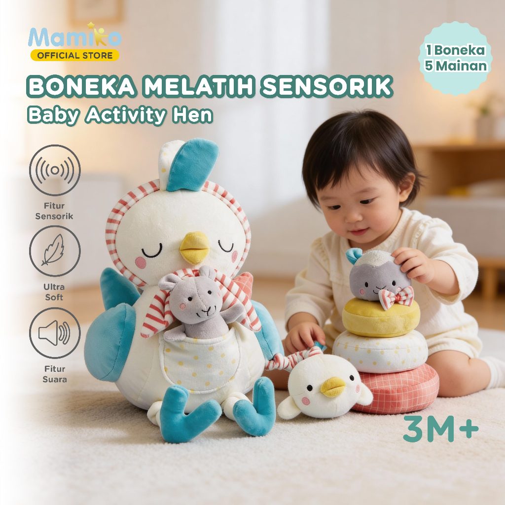 KUB Plush Toy Stacking Ring Boneka Edukasi Bayi 0m+ Food Grade Bahan Aman