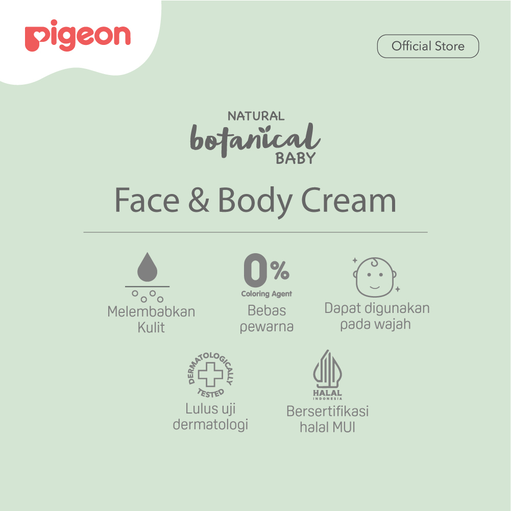PIGEON Botanical Body & Face Cream 100ml Paket Hemat Lotion Bayi Pelembab Hypoallergenic Foto 4