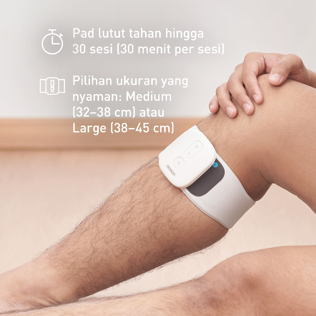 Omron HV-F710-M Knee TENS Massager Alat Terapi Lutut Wireless Rechargeable Foto 4