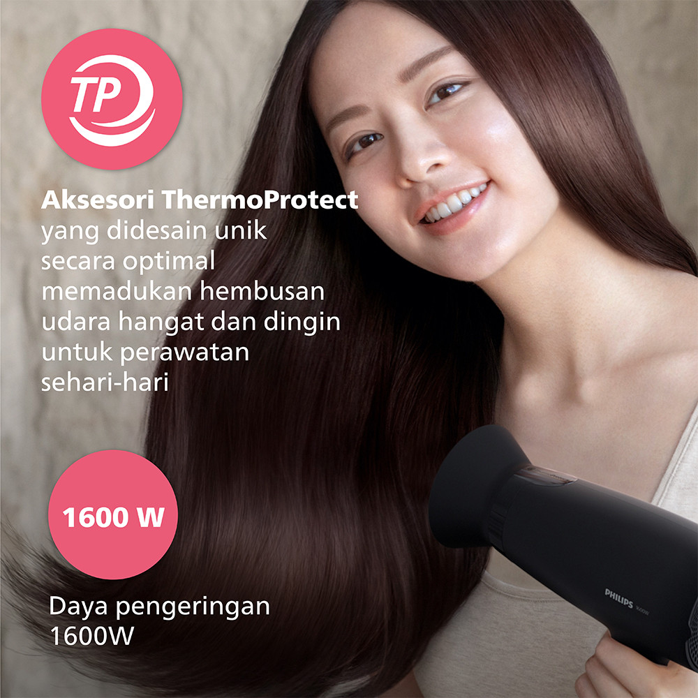 Philips Hair Dryer BHD308/10 + Straightening Brush BHH880/00 Foto 5