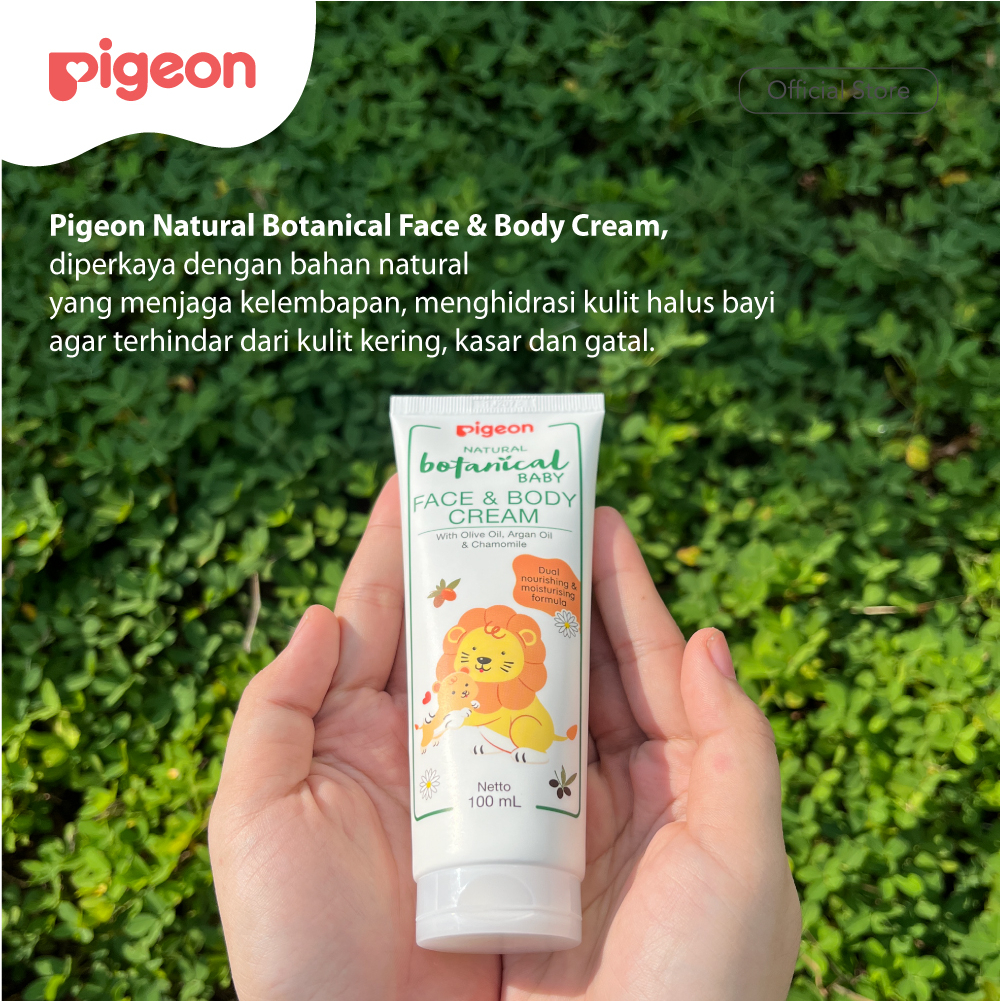 PIGEON Botanical Body & Face Cream 100ml Paket Hemat Lotion Bayi Pelembab Hypoallergenic Foto 3