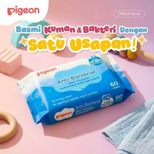 Pigeon Anti-bacterial Wet Tissue Tisu Basah Bayi Tanpa Aroma Paket Hemat Foto 4