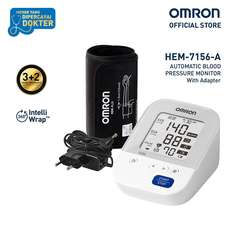Tensimeter Digital Omron HEM-7156A dengan Manset IntelliWrap 360 dan Deteksi Irama Jantung
