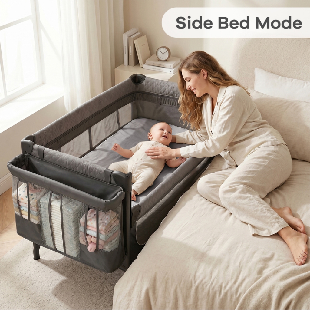 Babydoes Easyfold Auto Baby Box Tempat Tidur Bayi Lipat Otomatis dengan Meja Ganti Foto 3