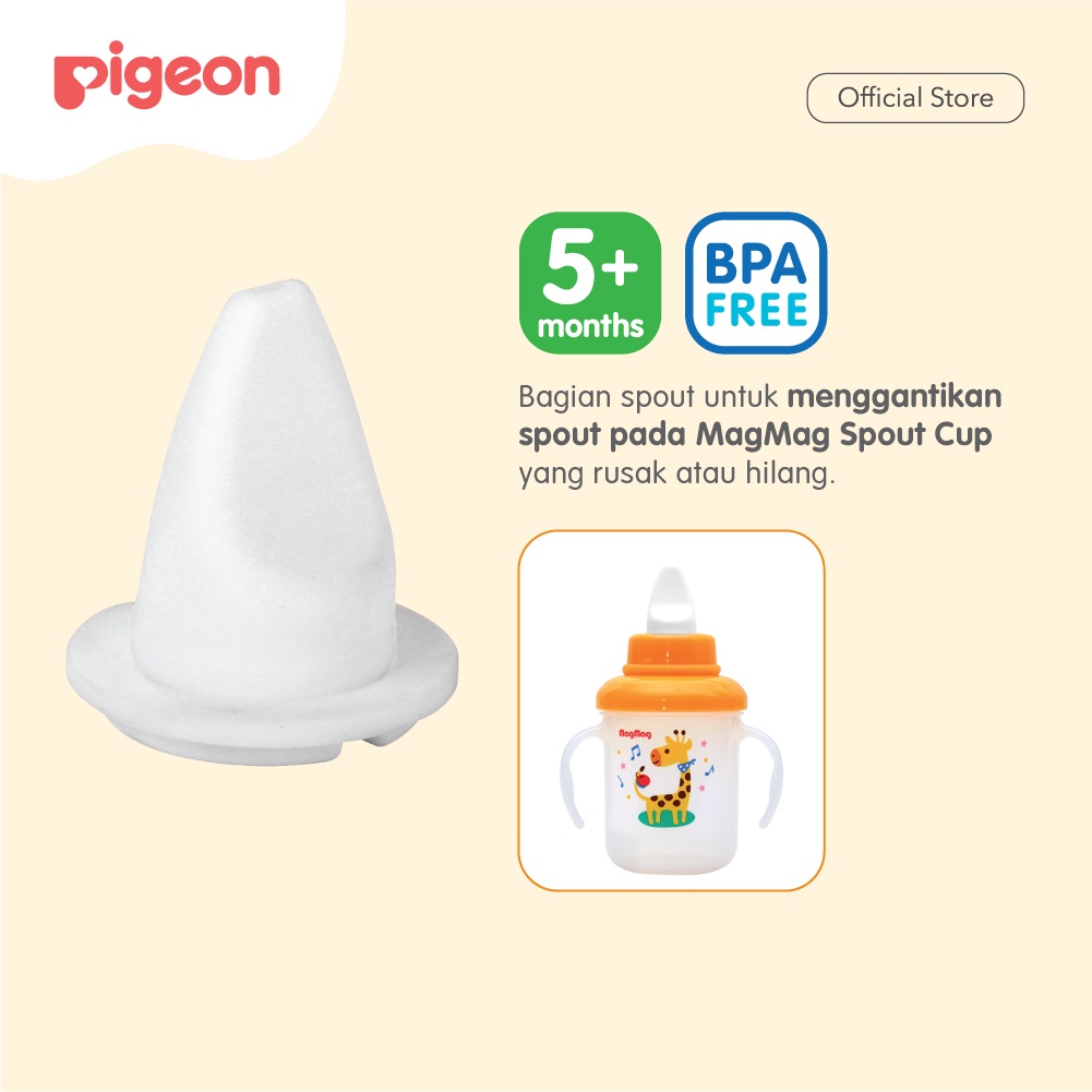 PIGEON MagMag Spout Cup Spare Spout Original Untuk Tipe Slim Neck Foto 2