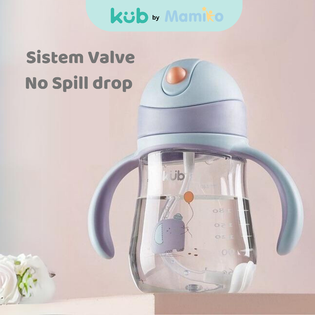 KUB Training Cup Botol Minum Sedotan Anak 240ml Tritan BPA Free Anti Tumpah Foto 5