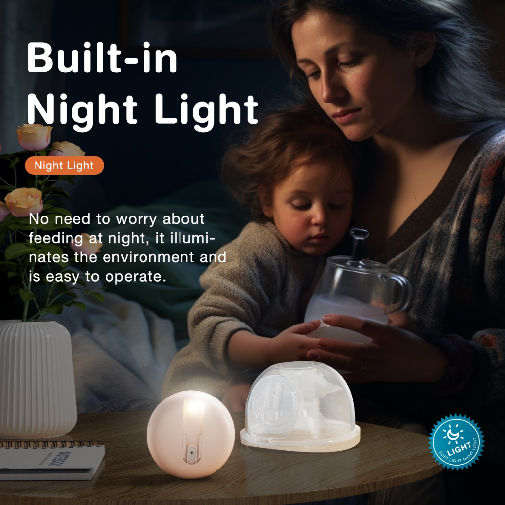 Pompa ASI Elektrik Dr.isla EB30 Handsfree Wireless dengan Lampu Malam BPA Free Foto 4