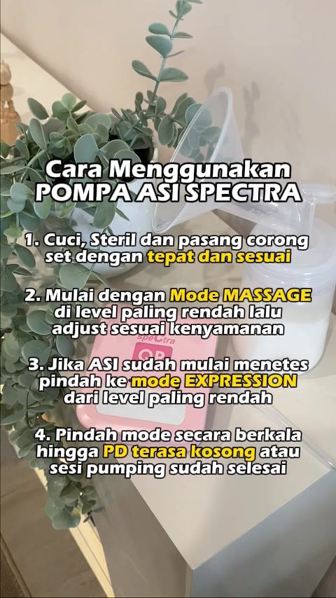 Spectra S1Pro Double Electric Breast Pump Pompa ASI Elektrik Ganda Portable Baterai