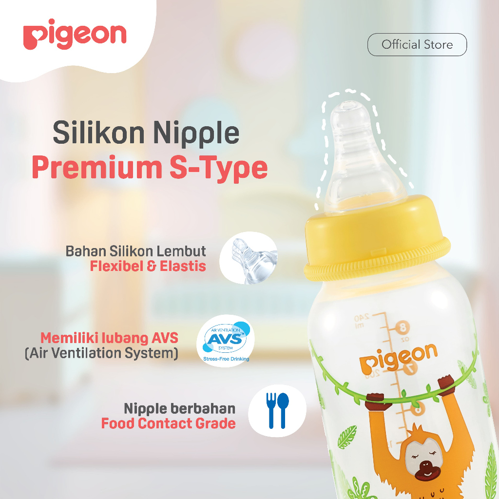 Dot Pigeon Peristaltic S-Type Nipple Slim Neck Size L & LL Anti Kolik Foto 4