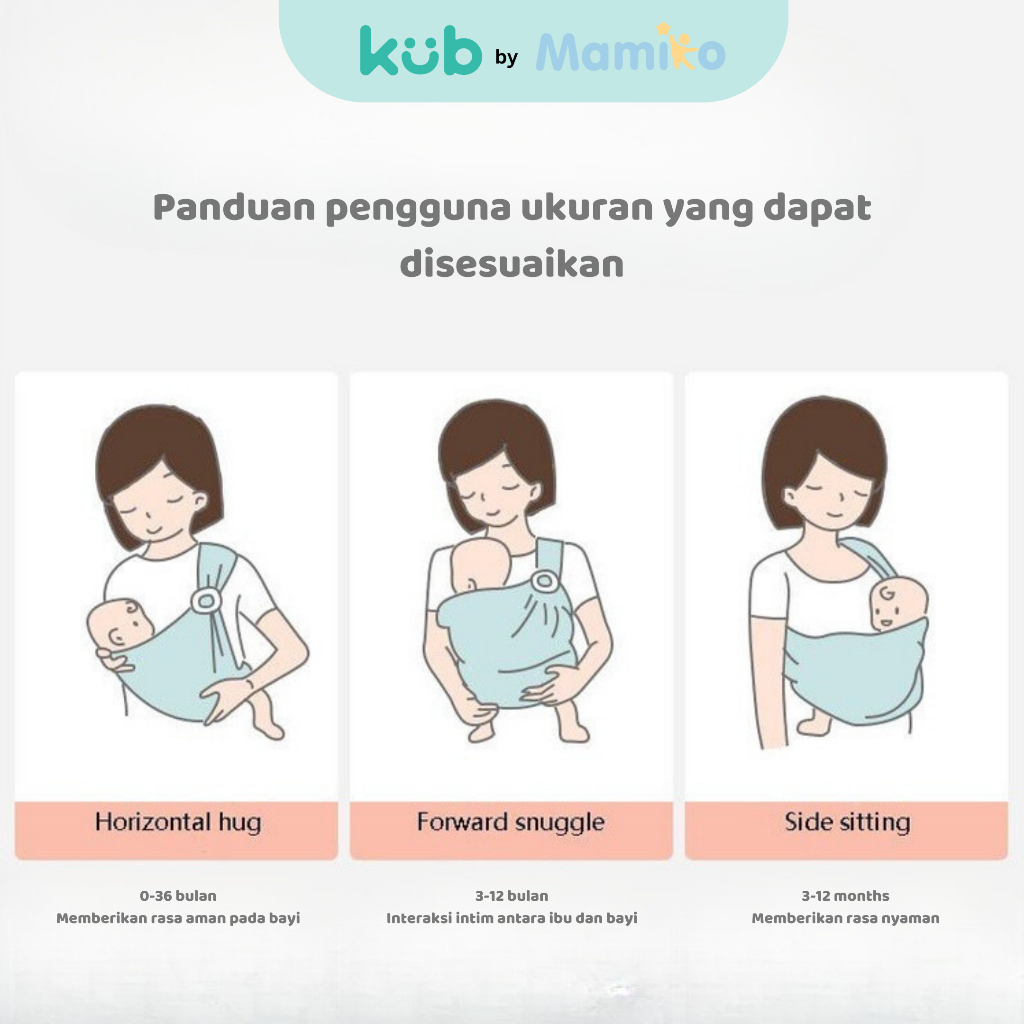 KUB Sling Nursing Cover Gendongan Bayi 2-in-1 Multifungsi Primis Cotton Batik Bayiku.id Foto 5