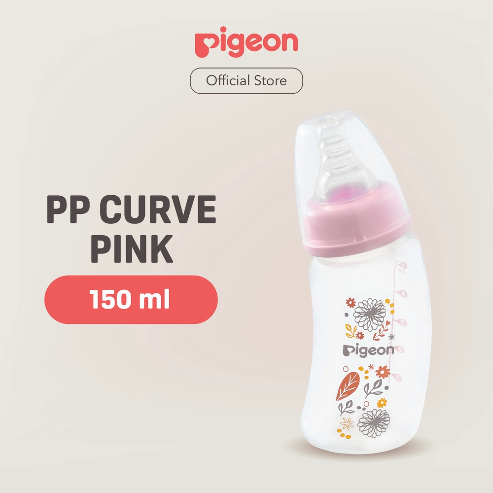 Pigeon Botol Susu PP Curve 150ml Dot Peristaltic Slim Neck S Anti Kolik Foto 5