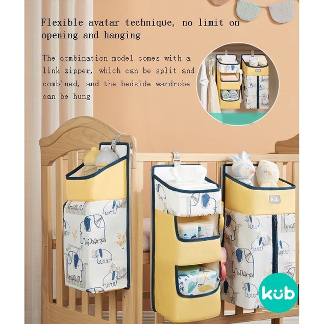 KUB Storage Bag Tas Penyimpanan Gantungan Bayi Basic Classic Motif Elephant Crocodile Foto 4