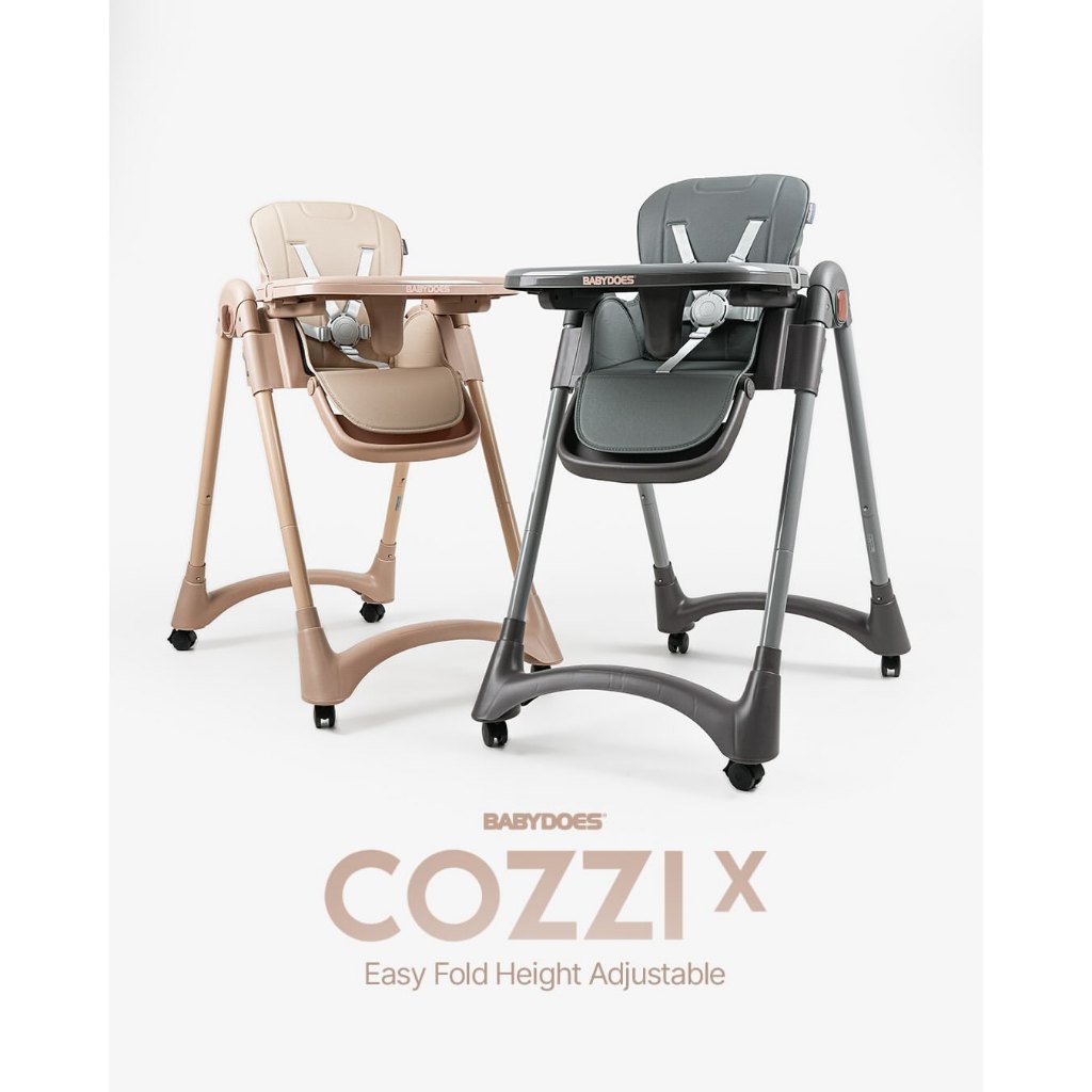 Kursi Makan Bayi Babydoes Cozzi X High Chair Adjustable 7 Level Mudah Dilipat