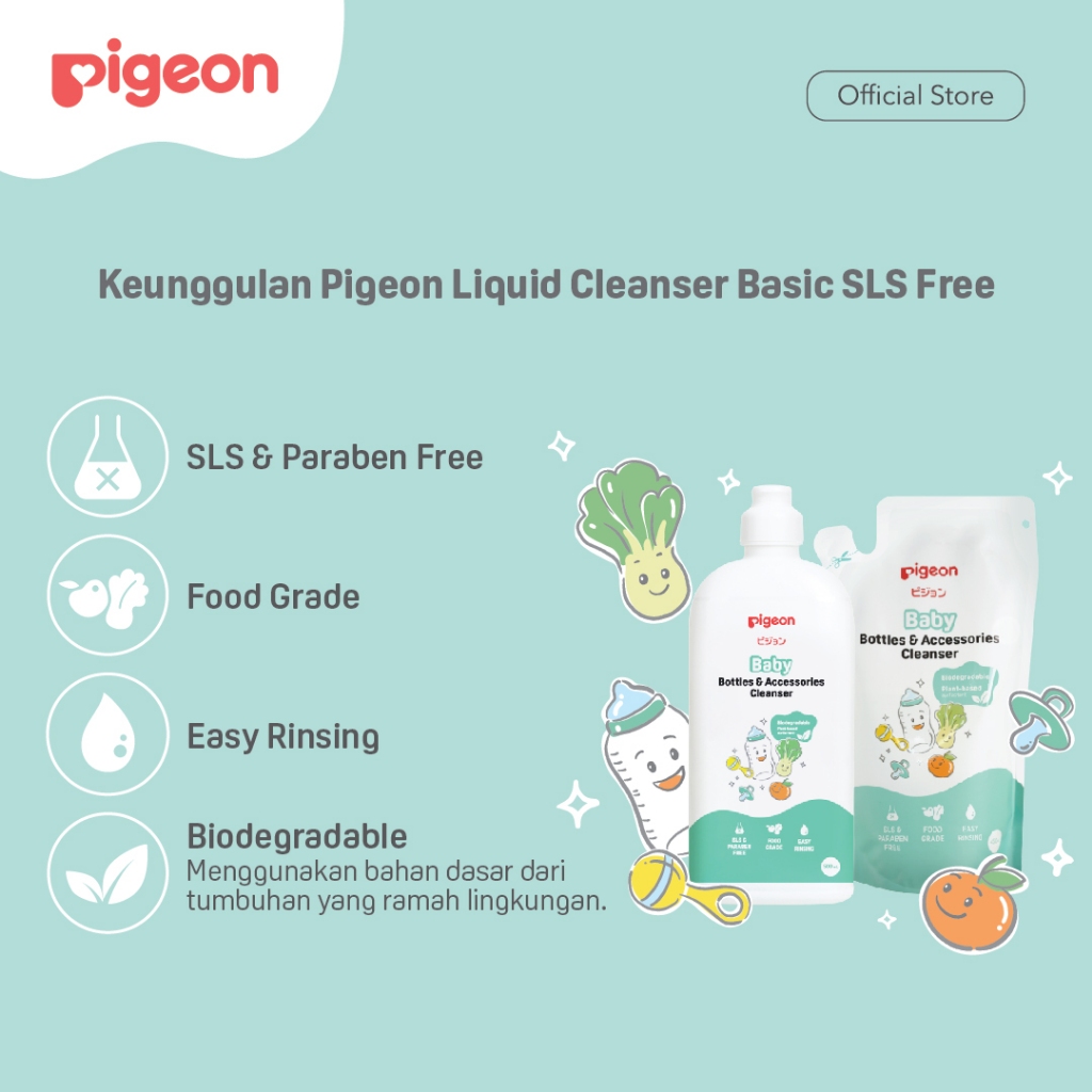 Pigeon Liquid Cleanser & Liquid Detergent Botol Susu 450ml Paket Hemat Foto 4