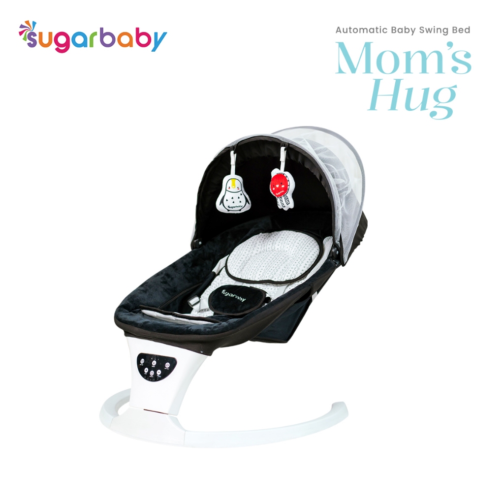 Sugar Baby Mom's Hug Automatic Baby Swing Bed Ayunan Bayi Bluetooth Side to Side Foto 6