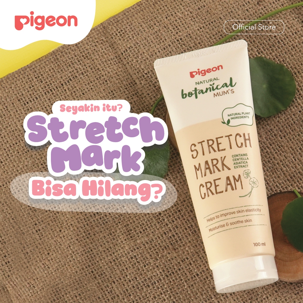 Pigeon Botanical Mum's Stretch Mark Cream 100ML Krim Pencegah & Pemudar Stretch Mark Ibu