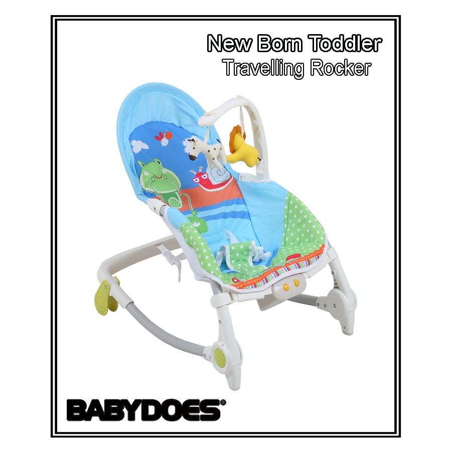 Babydoes Travelling Rocker Comfort Vibrating Bouncer Portable Bayi 0-3 Tahun Foto 6