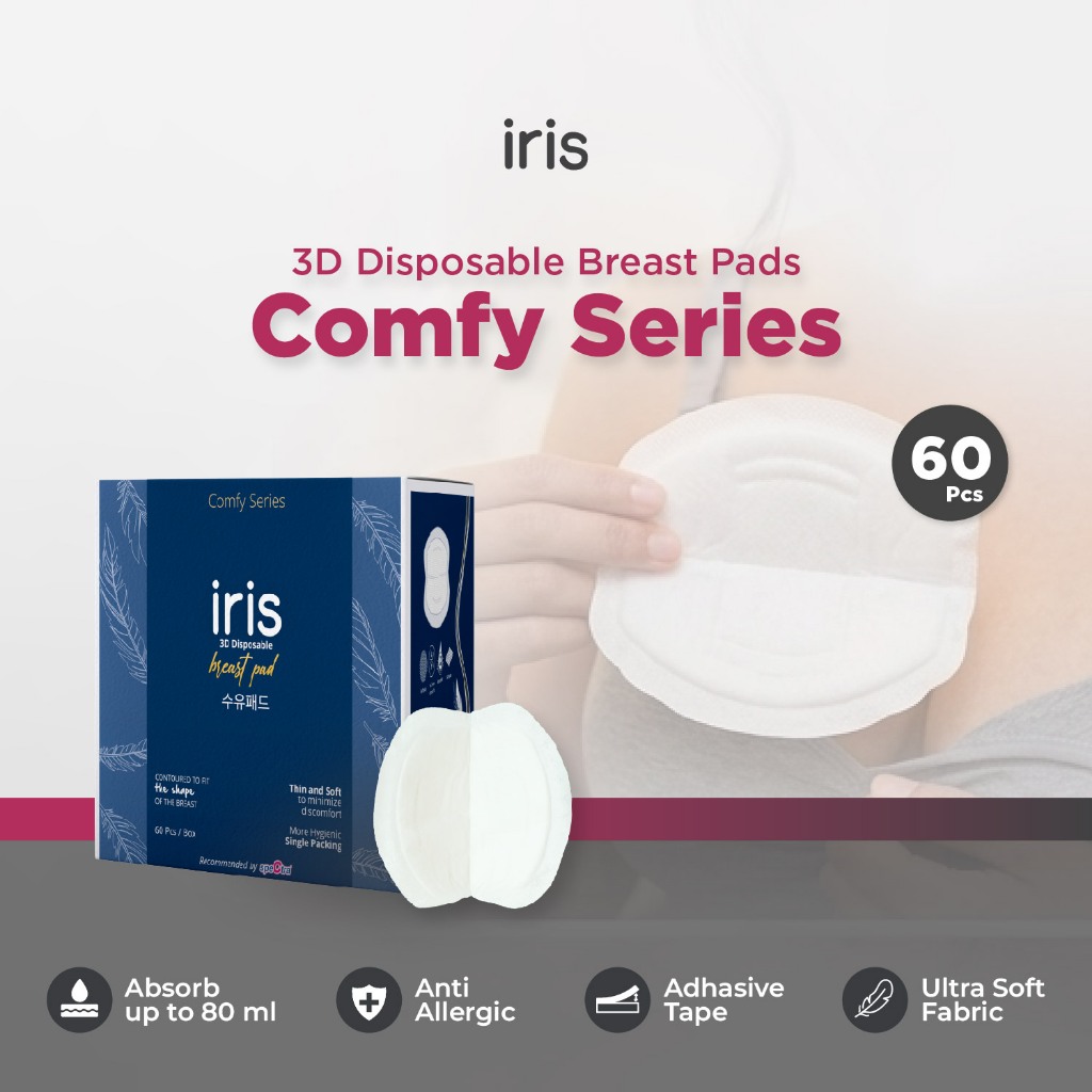 Iris Breast Pad Disposable Comfy Series Pembalut Payudara Sekali Pakai 60pcs/30pcs Foto 7