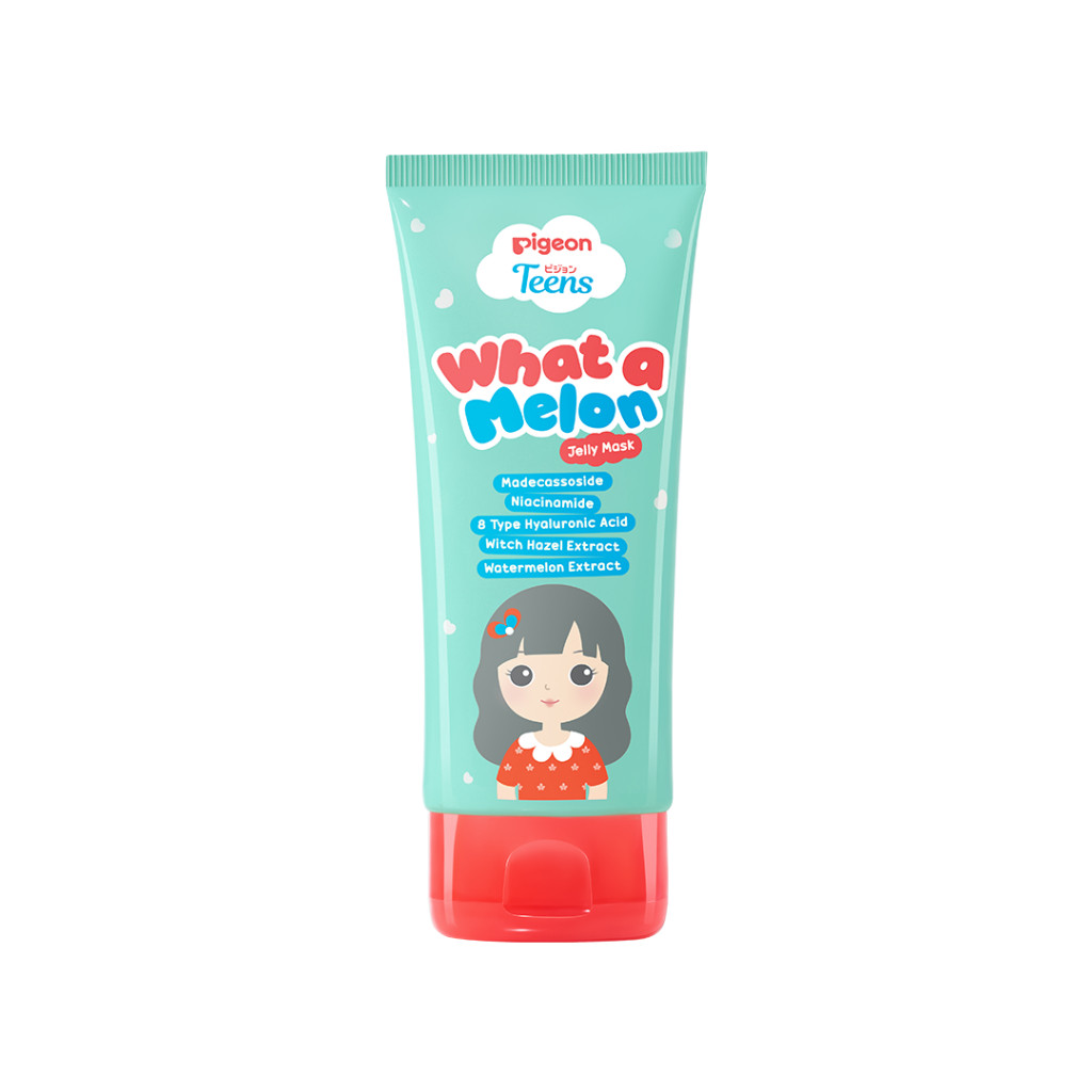 Pigeon Teens What-A-Melon Jelly Mask 60ml Masker Wajah Gel Cerah Niacinamide Foto 2