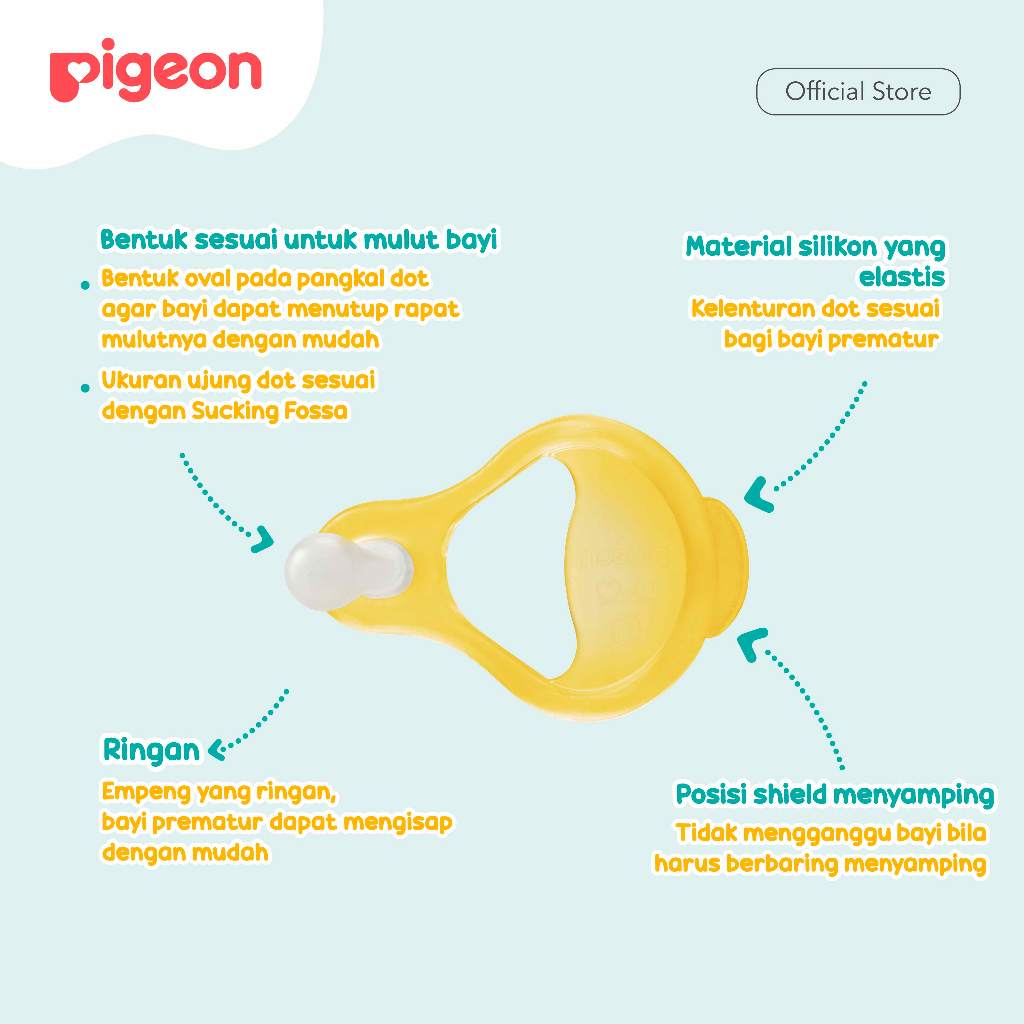 Empeng Pigeon Preemie Care Silicon untuk Bayi Prematur Penenang Stimulasi Oral Foto 3
