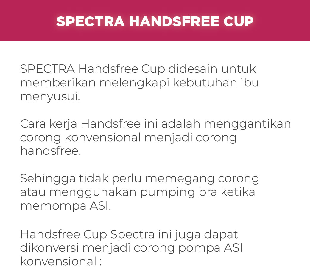 Spectra Handsfree Cup Set Kanan dan Kiri 2pcs Ukuran M 28mm untuk Pompa ASI Foto 6