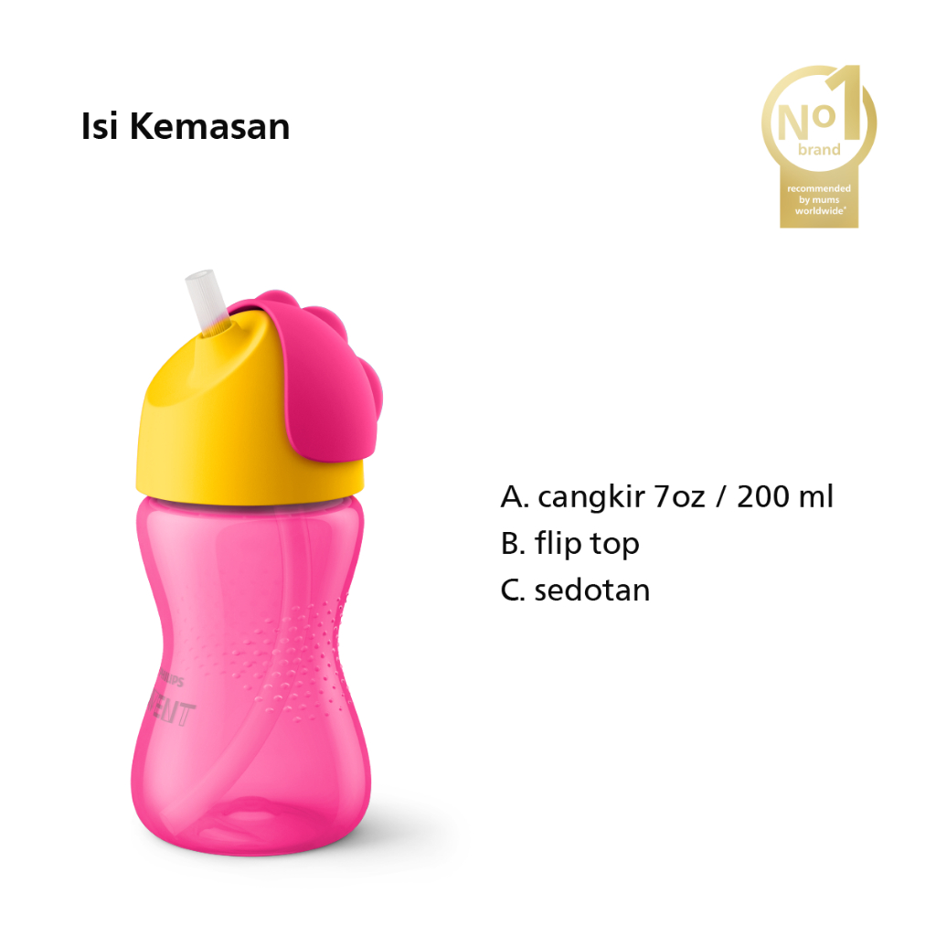 Philips Avent Straw Cup Bendy 300ml Foto 2