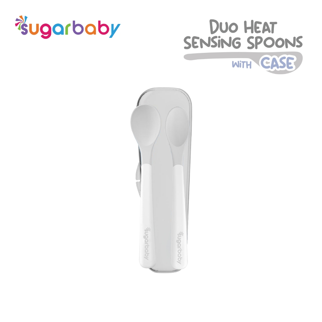 Sendok Makan Bayi Sugarbaby Duo Heat Sensing Spoon BPA Free dengan Case 3 Warna Foto 7