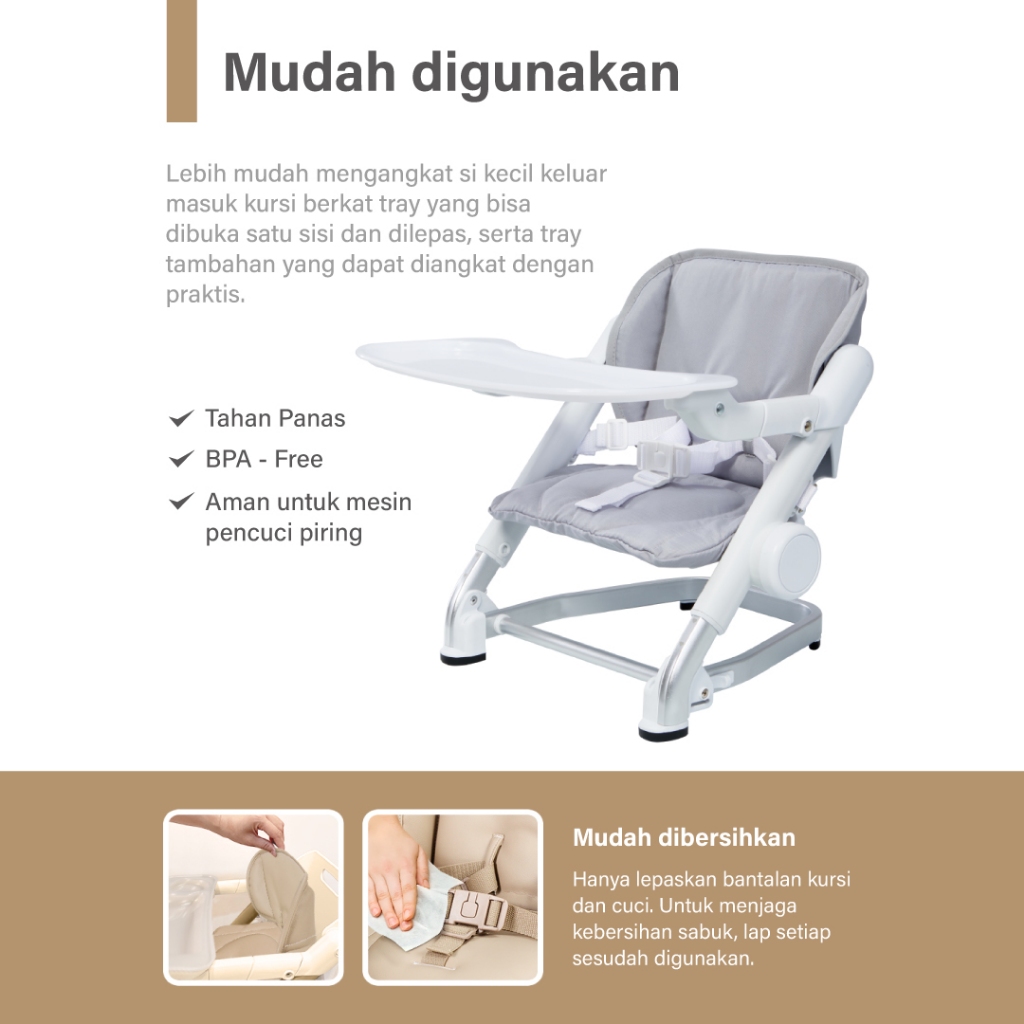 Unilove Baby Booster Go White Grey Foto 7