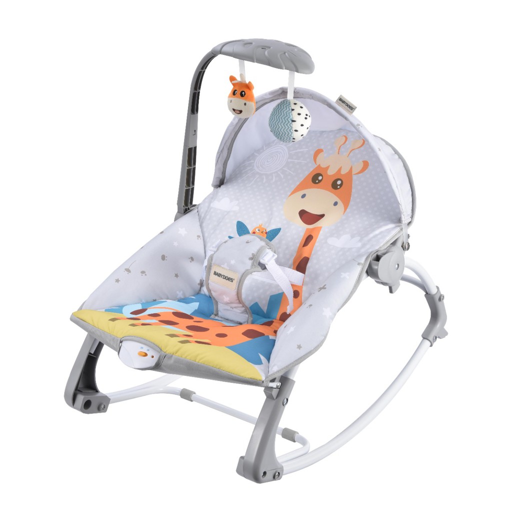 Babydoes Cheeky Baby Rocker Kursi Goyang Bayi 3 in 1 dengan Musik Getar dan Foto 7