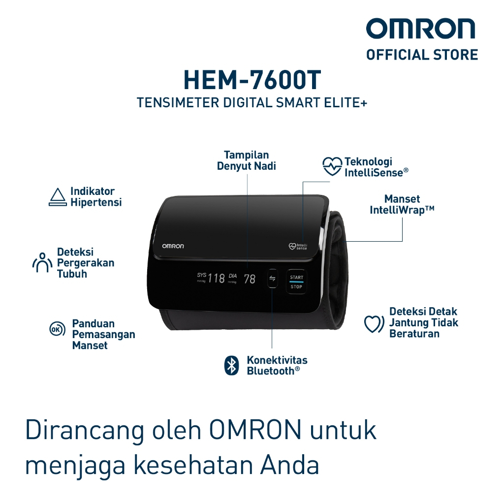 Tensiometer Omron HEM-7600T Upper Arm Intellisense Intelli Wrap Cuff Made in Japan Foto 7