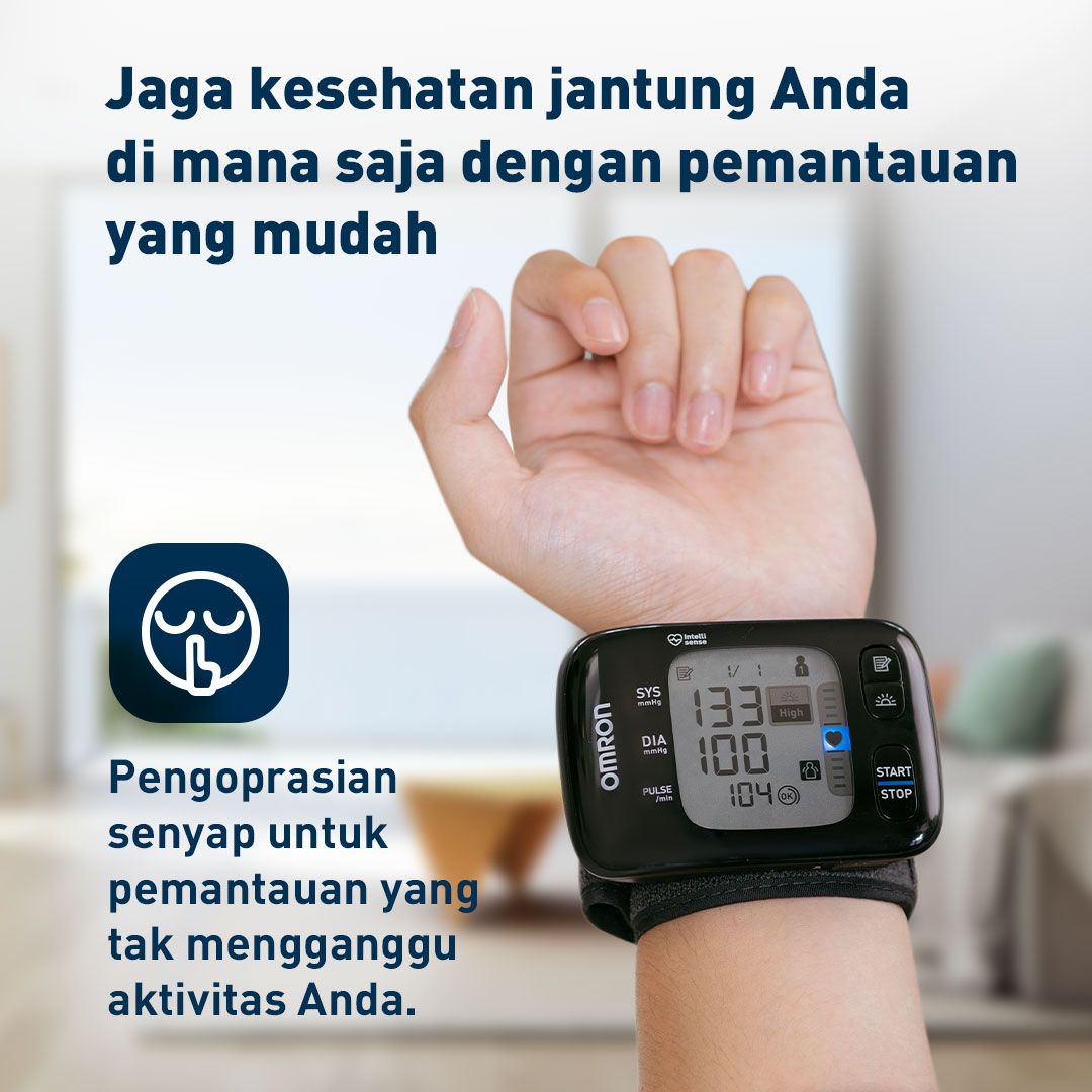 Tensimeter Digital Omron HEM-6232T Monitor Tekanan Darah Pergelangan Tangan Bluetooth Foto 6