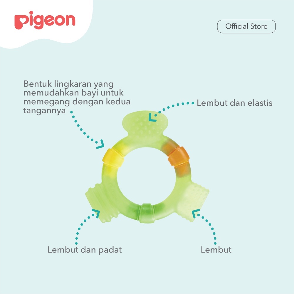 PIGEON Teether Step 1 & Step 2 untuk Bayi 4 dan 7 Bulan Mainan Foto 4