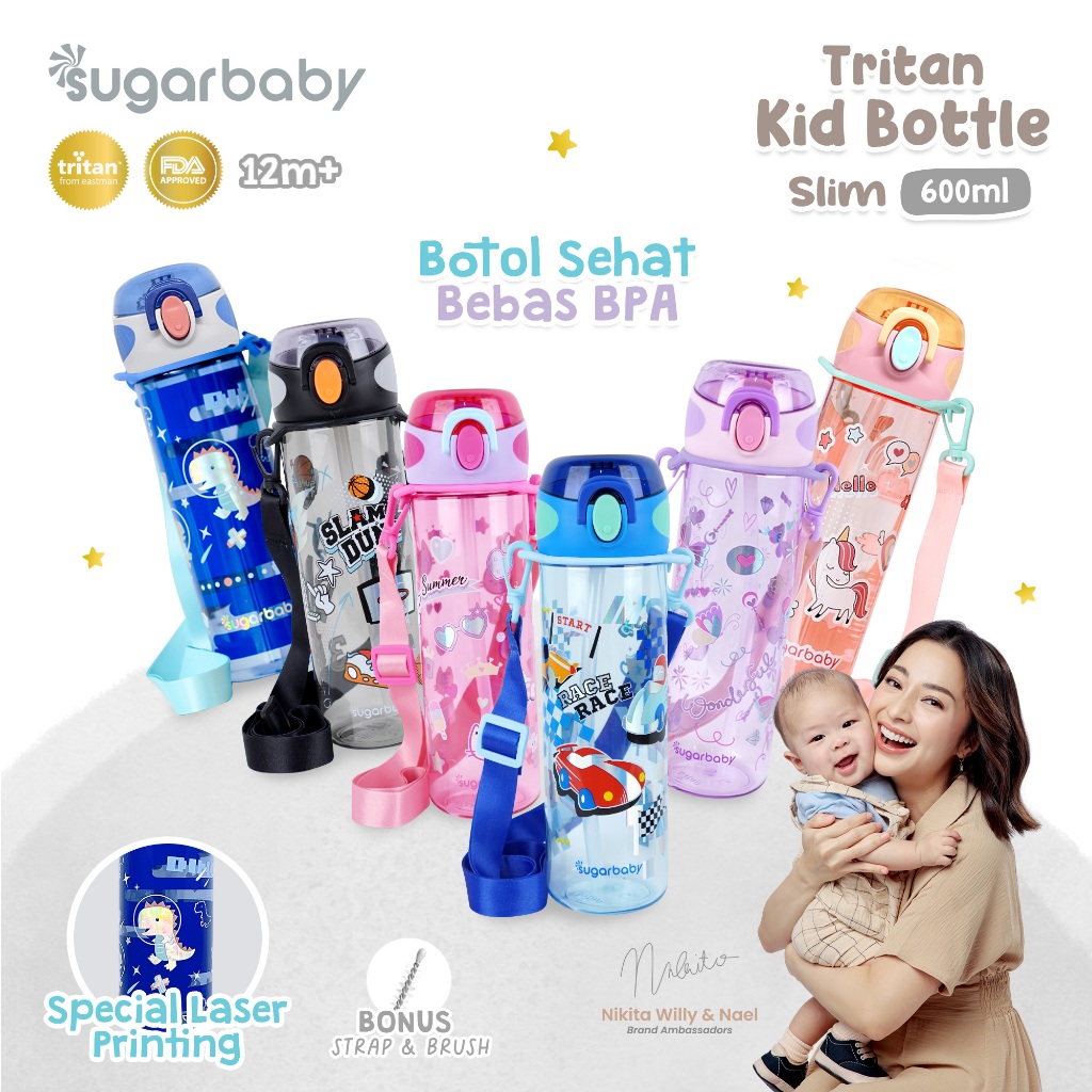 Sugarbaby Tritan Kids Bottle SL 600ml Botol Minum Anak BPA Free Premium Foto 2