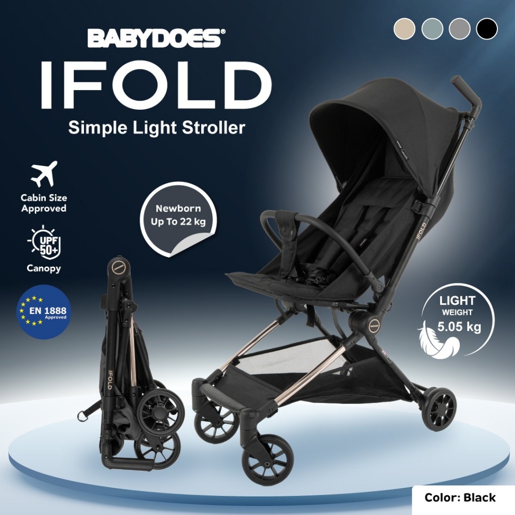 Babydoes IFOLD Stroller Cabin Size Portable Ringan 5 Kg Bawa ke Kabin Pesawat Foto 5