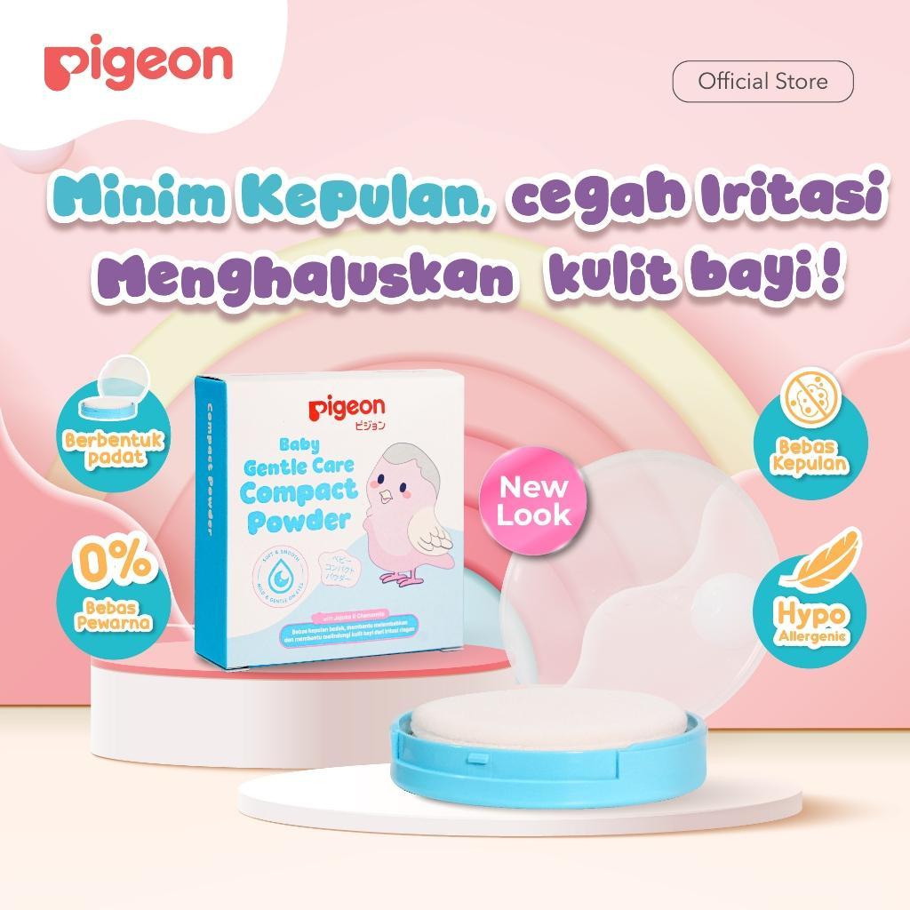 Pigeon Baby Pure & Gentle Care Compact Powder Bedak Padat Talc-Free Chamomile 45gr Foto 3