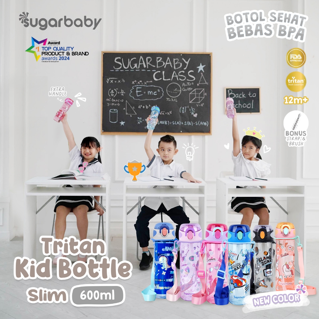 Sugarbaby Tritan Kids Bottle SL 600ml Botol Minum Anak BPA Free Premium Foto 3