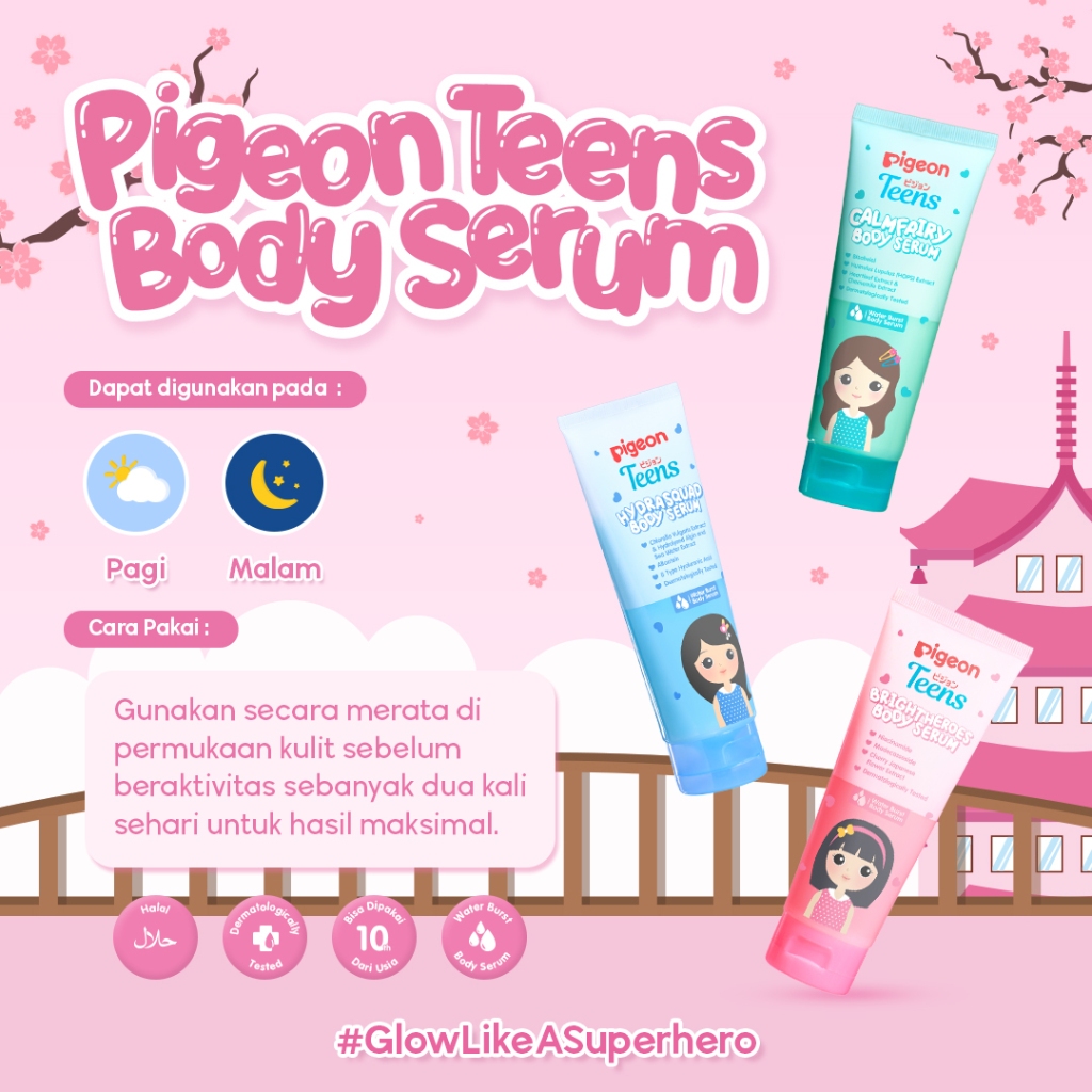 Pigeon Teens Bright Heroes Body Serum 100ml Niacinamide Madecassoside Water Burst Foto 5