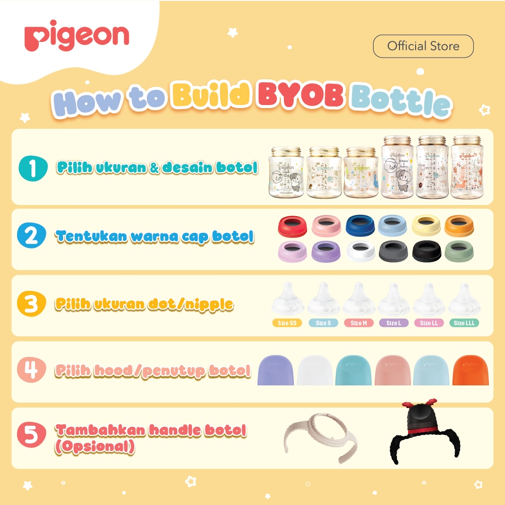 Hood Pigeon BYOB SofTouch Tutup Botol Susu Anti Debu Pilihan 6 Warna Foto 2