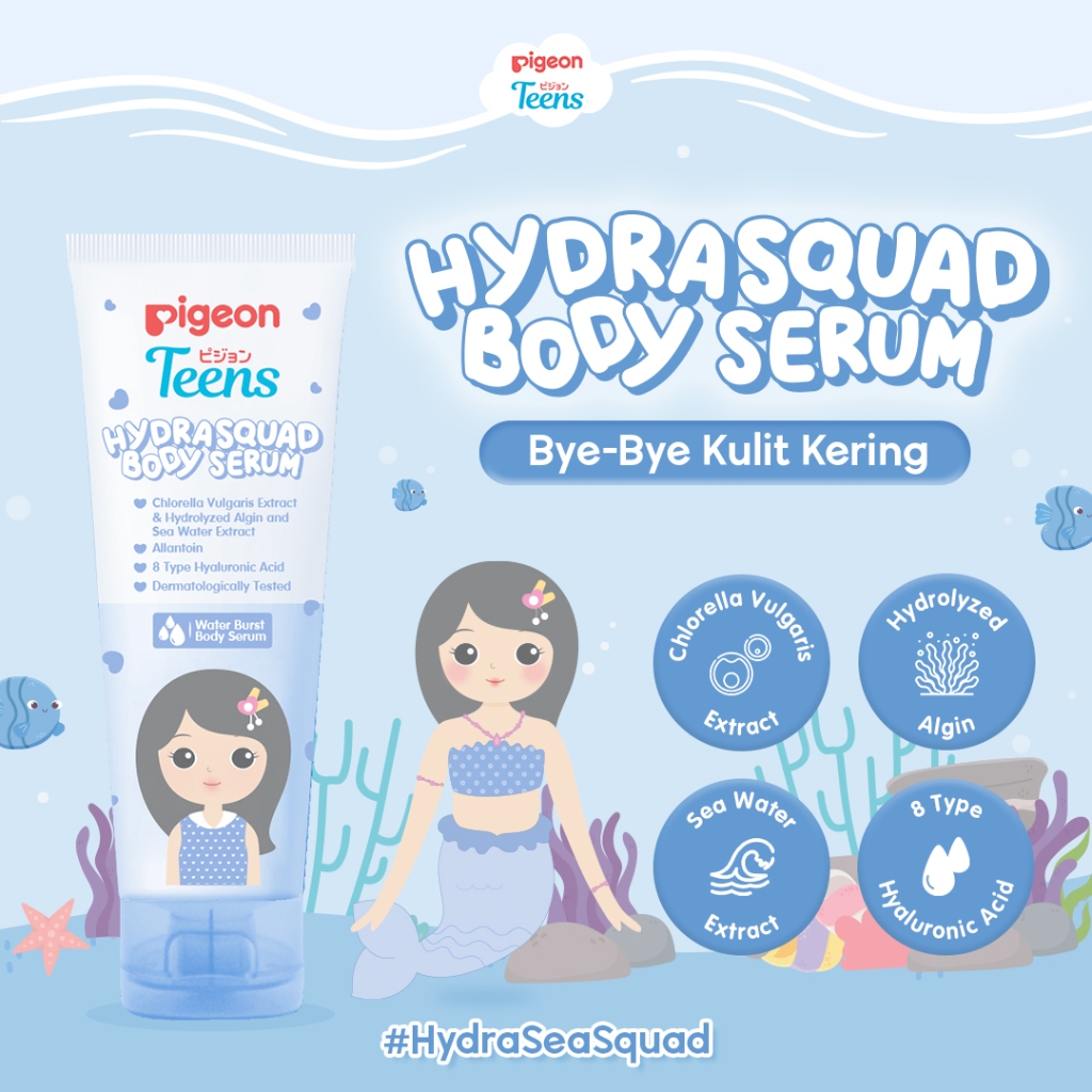 Pigeon Teens Hydra Squad Body Serum 100ml Water Burst Teknologi Gel to Water