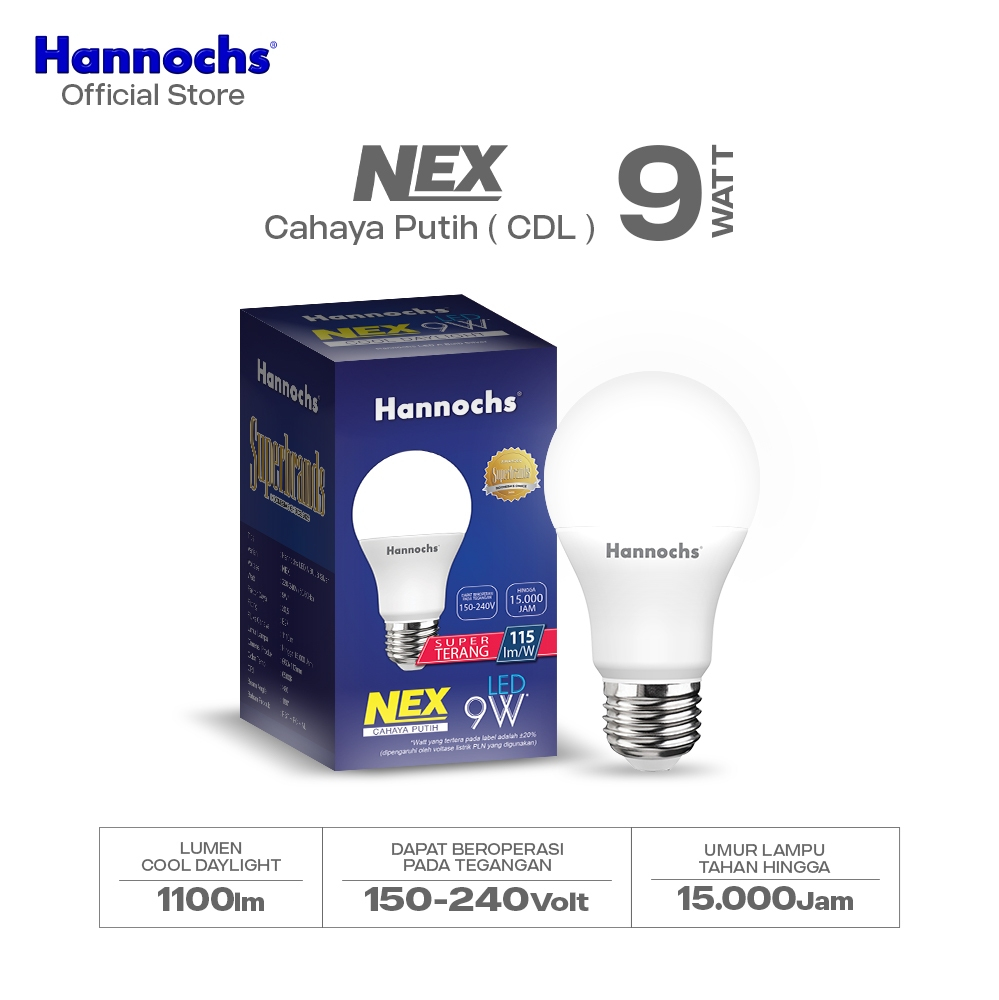 Bohlam LED Hannochs NEX 9W Daylight Foto 2