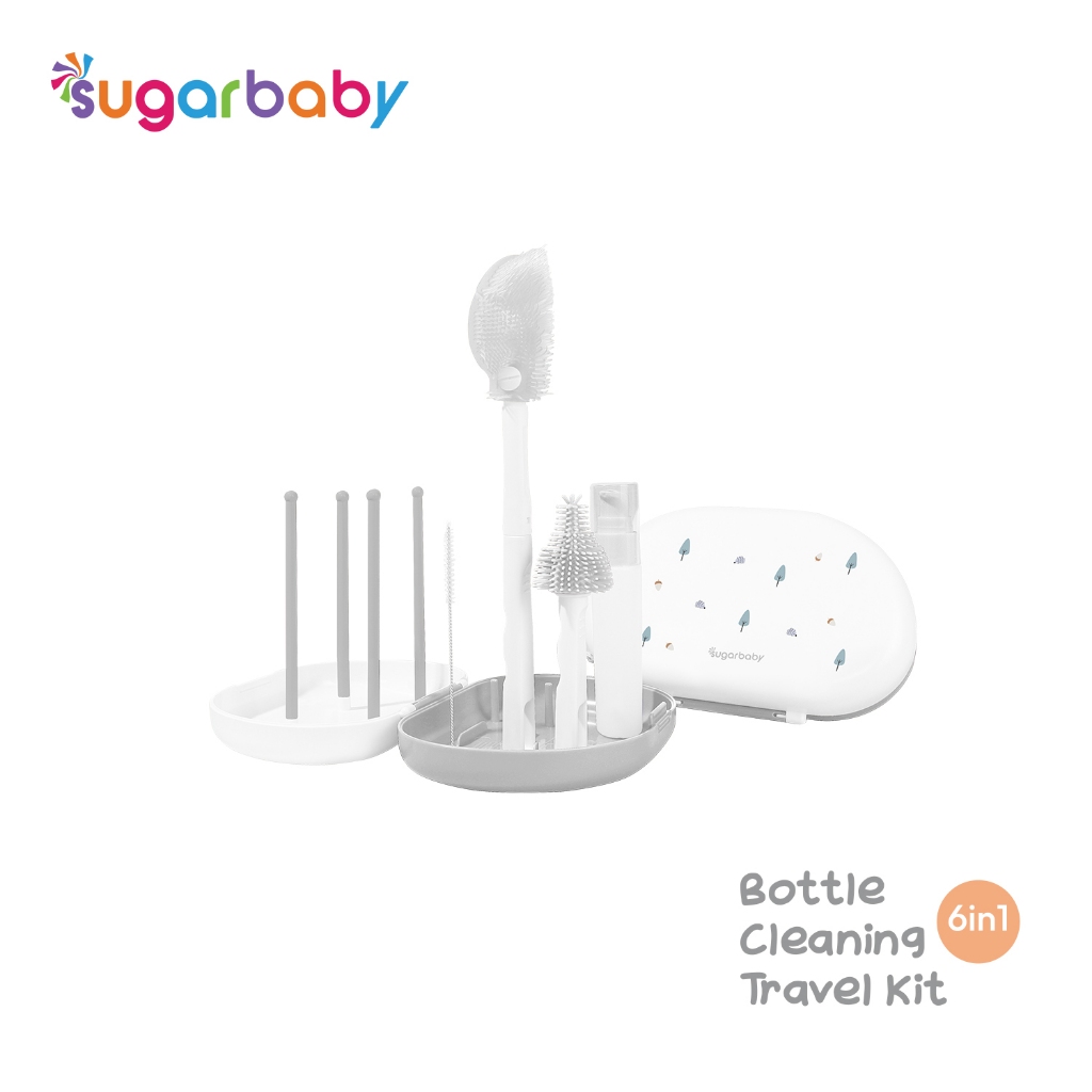 Sugarbaby Bottle Cleaning Travel Kit 6in1 Set Pembersih Botol Susu Bayi Portable Foto 7