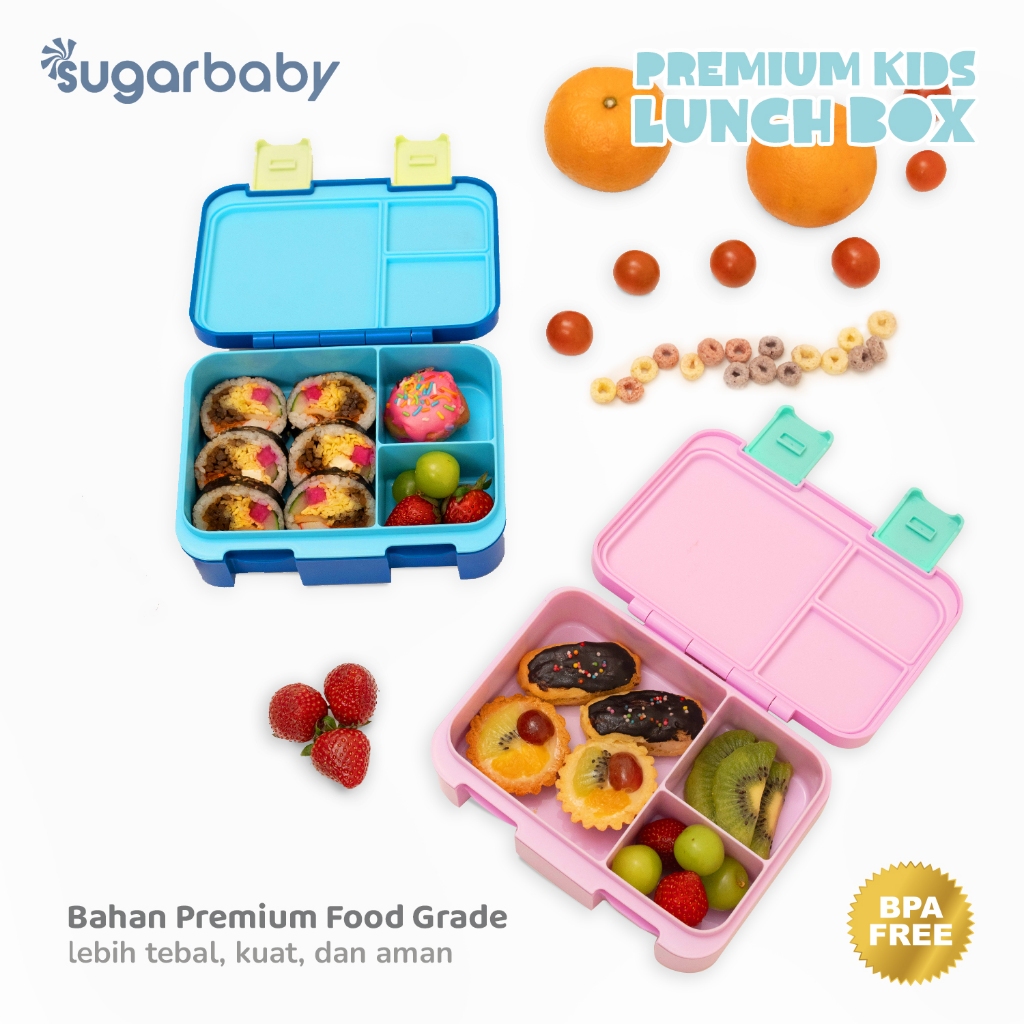 Kotak Bekal Anak Sugarbaby Premium Kids Lunch Box 650ml BPA Free Anti Bocor Foto 2