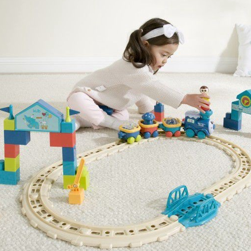 Mainan Kereta Api KUB Railway Park 36 Pcs Set Rel Track Anak ABS Foto 6