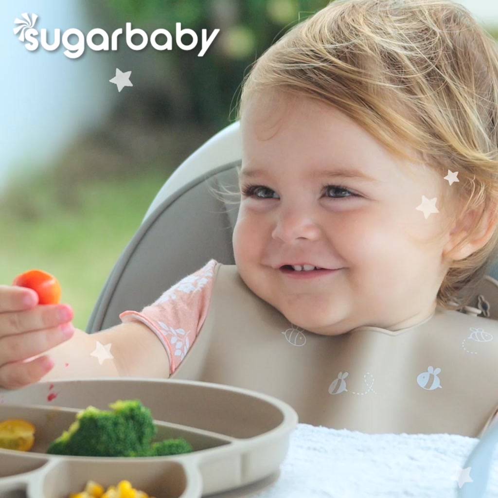 Piring Silikon Bayi Sugarbaby Healthy Silicone Plate Nature Series Food Grade FDA