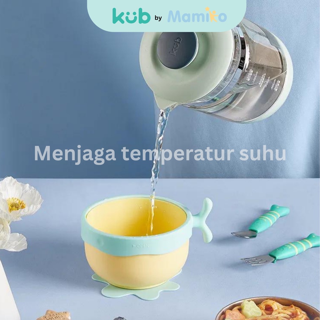 Set Peralatan Makan Anak KUB Whale Type 5pcs Stainless Steel 316L Food Grade BPA Foto 2