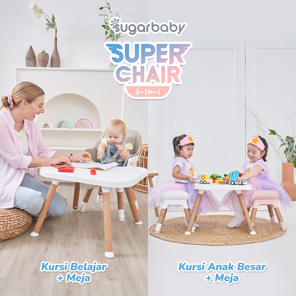 Kursi Makan Bayi Sugar Baby Super Chair 6in1 High Chair BPA Free Anti Slip Foto 5