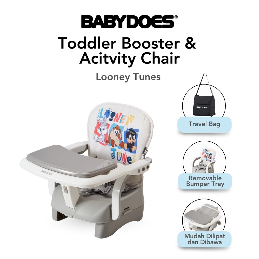 Kursi Bayi Babydoes Looney Tunes WB100 Booster Seat 3-in-1 Portable Travel Bag Foto 2