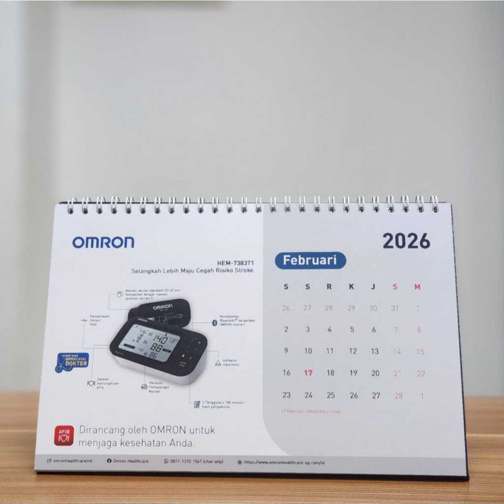 Kalender Dinding Omron 2024/2025 Planner Bulanan Organizer Kantor Foto 2